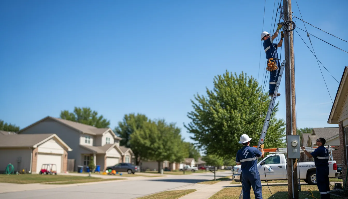 Residential electrician providing installation services in Wiley, GA